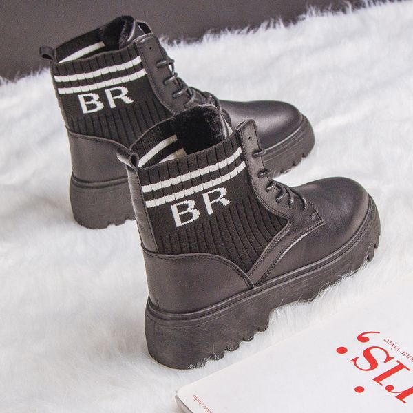 thick bottomed martin boots women's fashion in autumn and winter warm psh snow cotton sho british style casual lace up, Black
thick bottomed martin boots women's fashion in autumn and winter warm psh snow cotton sho british style casual lace up, Black