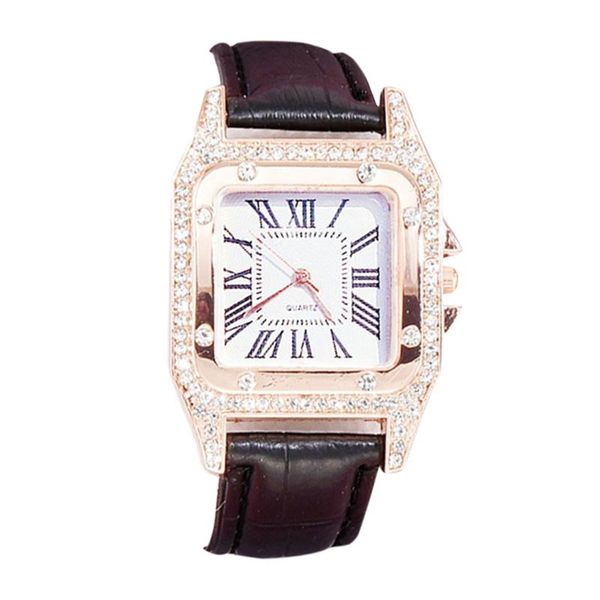 wristwatches fashion diamond women watch classic elegant square dial watches leather strap ladies dress wristwatch gift dames horloge, Slivery;brown
wristwatches fashion diamond women watch classic elegant square dial watches leather strap ladies dress wristwatch gift dames horloge, Slivery;brown