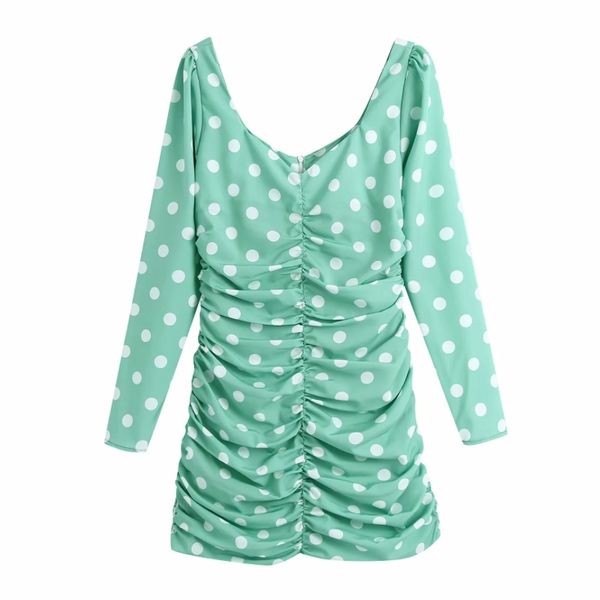 spring women polka dot printing mini pleated dress female square collar long sleeve clothes casual lady slim vestido d7322 210430, Black;gray
spring women polka dot printing mini pleated dress female square collar long sleeve clothes casual lady slim vestido d7322 210430, Black;gray