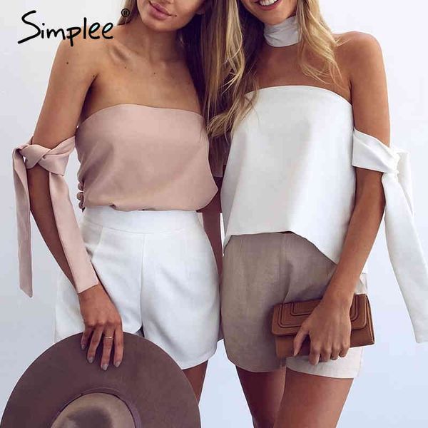 halter off shoulder shirt women backless summer crop special sleeve blusas white blouse 210414
halter off shoulder shirt women backless summer crop special sleeve blusas white blouse 210414