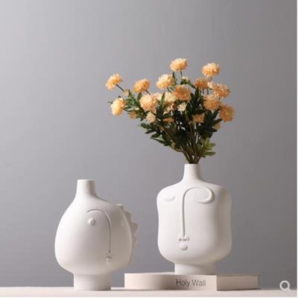 vases european style white ceramic face vase, home office restaurant bar deskdecoration crafts, holiday gifts
vases european style white ceramic face vase, home office restaurant bar deskdecoration crafts, holiday gifts
