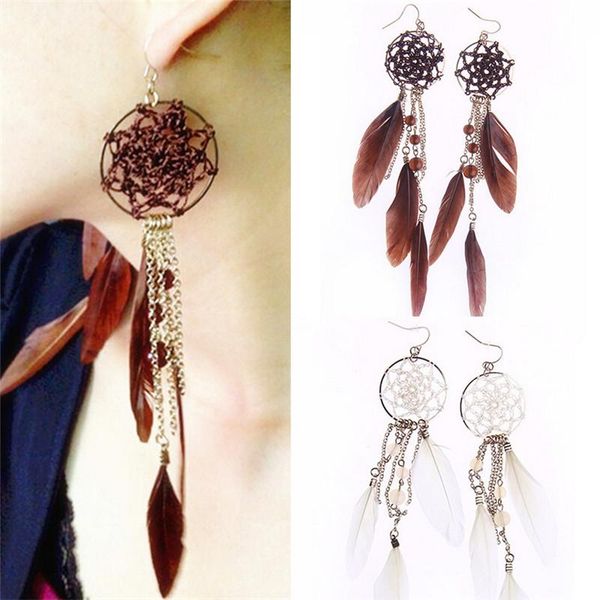 dangle & chandelier charming earring men women dream catcher feather pendant drop earrings long, Silver
dangle & chandelier charming earring men women dream catcher feather pendant drop earrings long, Silver