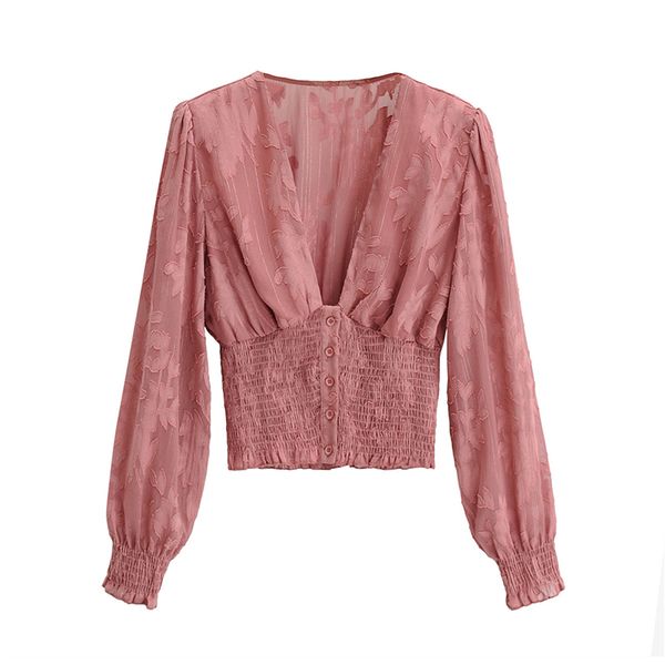 paris girl solid lady short v neck pink vintage chiffon blouse pleated elastic waist cut flowers shirt women summer autumn 210524, White
paris girl solid lady short v neck pink vintage chiffon blouse pleated elastic waist cut flowers shirt women summer autumn 210524, White