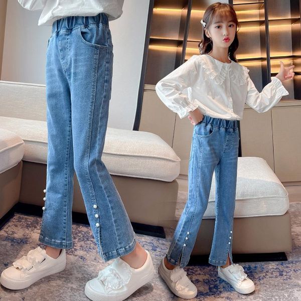 jeans big girl slim 2021 children autumn fashion pearl decoration cotton denim soft slit pants kids trousers child clothes, Blue
jeans big girl slim 2021 children autumn fashion pearl decoration cotton denim soft slit pants kids trousers child clothes, Blue