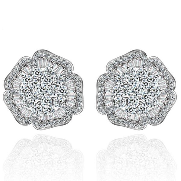 stud zlxgirl jewelry rhodium silver color wedding flower earring metal copper pave zircon piercings, Golden;silver
stud zlxgirl jewelry rhodium silver color wedding flower earring metal copper pave zircon piercings, Golden;silver