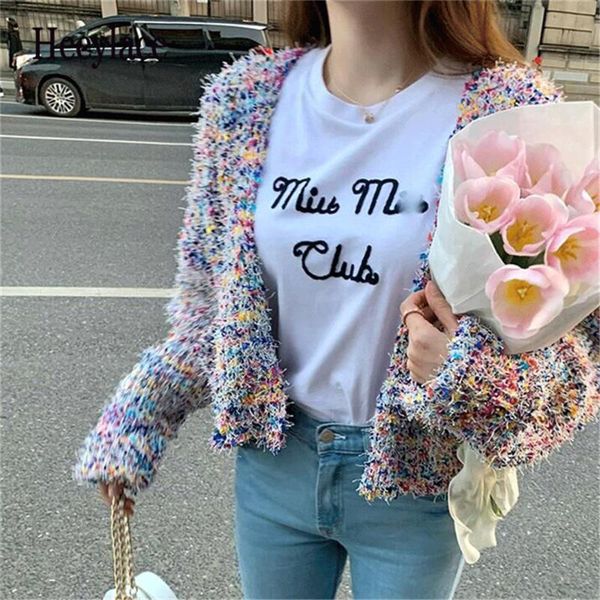 women's knits & tees 2021 autumn winter sweaters fashionable elegant lady short cardigans vintage oversized, White
women's knits & tees 2021 autumn winter sweaters fashionable elegant lady short cardigans vintage oversized, White