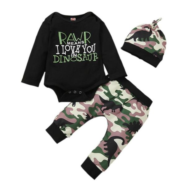 clothing sets 3pcs outfit infant baby boy clothes unique letter long sleeve jumpsuit fashion camouflage pants with hat, White
clothing sets 3pcs outfit infant baby boy clothes unique letter long sleeve jumpsuit fashion camouflage pants with hat, White