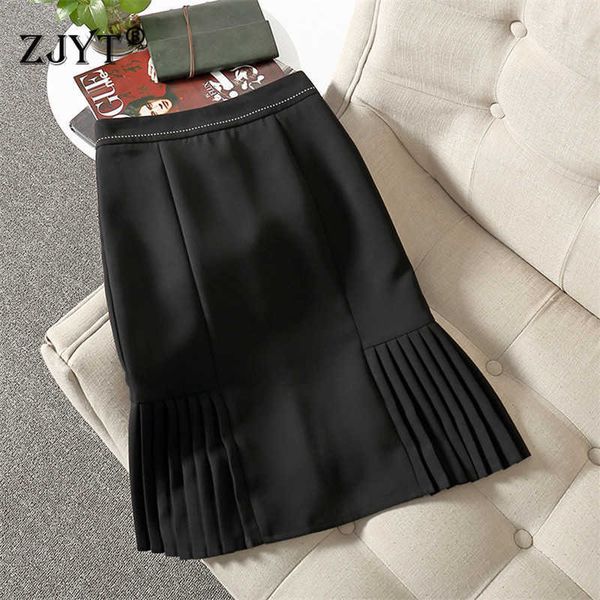 fashion summer designers high waist solid trumpet office work skirts women 210601, Black
fashion summer designers high waist solid trumpet office work skirts women 210601, Black