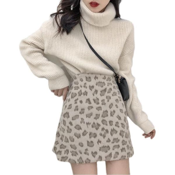 casual fashion women skirts a line leopard empire cashmere knee length clothes autumn winter, Black
casual fashion women skirts a line leopard empire cashmere knee length clothes autumn winter, Black