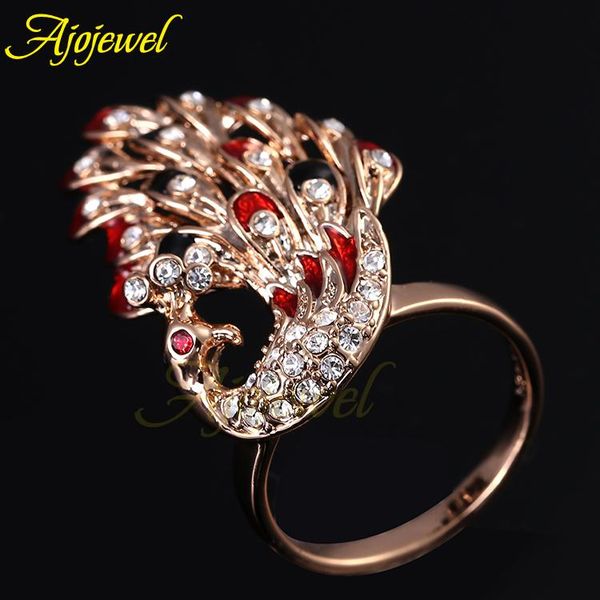 ajojewel red & black enamel peacock ring with crystal rhinestones women golden animal cocktail rings cluster, Golden;silver
ajojewel red & black enamel peacock ring with crystal rhinestones women golden animal cocktail rings cluster, Golden;silver