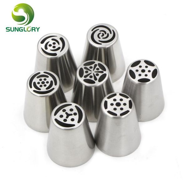 baking & pastry tools 7pcs stainless steel russian tulip nozzles fondant icing piping tips set cake decorating rose flower shaped
baking & pastry tools 7pcs stainless steel russian tulip nozzles fondant icing piping tips set cake decorating rose flower shaped