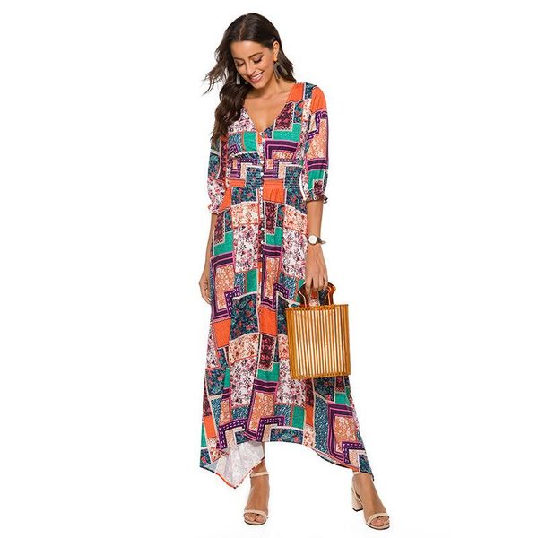 maternity dresses female maxi long dress bohemian style printing folding plicing elegant for pregnant women plus size, White
maternity dresses female maxi long dress bohemian style printing folding plicing elegant for pregnant women plus size, White