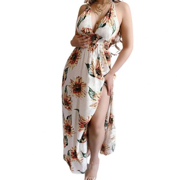 casual dresses bohemian women summer print dress deep v neck large slit hem sunflower backless maxi sling for party beach wear, Black;gray
casual dresses bohemian women summer print dress deep v neck large slit hem sunflower backless maxi sling for party beach wear, Black;gray