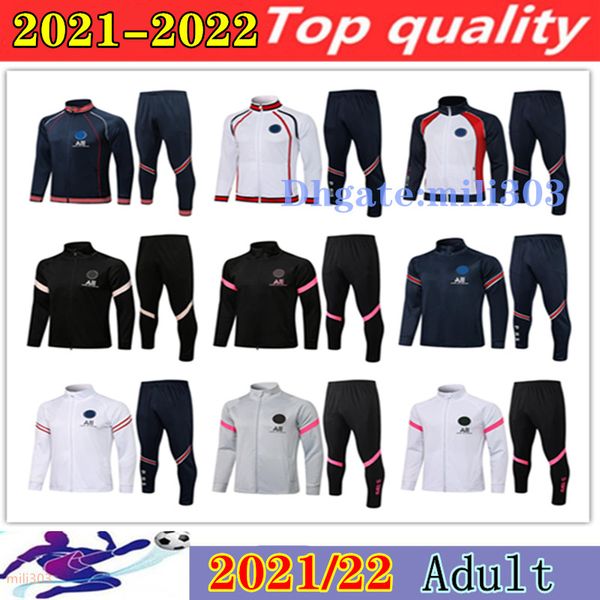 2021 2022 messi soccer jacket tracksuit set survetement 21 22 mbappe icardi long sleeve zipper jackets maillot de football training suit spo, Black
2021 2022 messi soccer jacket tracksuit set survetement 21 22 mbappe icardi long sleeve zipper jackets maillot de football training suit spo, Black