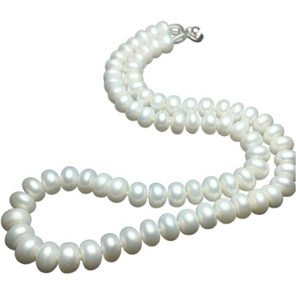 white necklaces 8-9mm real natural freshwater pearl choker necklace for women fashion jewelry big birthday gift, Silver
white necklaces 8-9mm real natural freshwater pearl choker necklace for women fashion jewelry big birthday gift, Silver