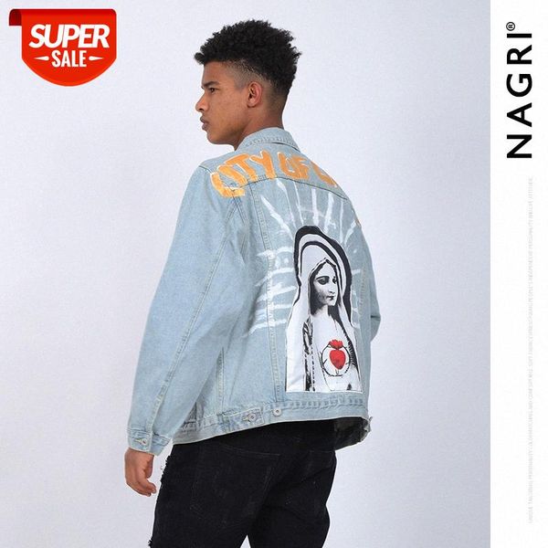 18 men's clothing hand-painted saintess oil painting jacket denim #p54t, Black;brown
18 men's clothing hand-painted saintess oil painting jacket denim #p54t, Black;brown
