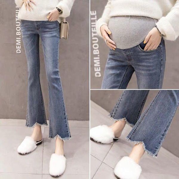 korean flared boy friend jeans maternity pants for pregnant women trousers casual loose pregnancy bottoms, White
korean flared boy friend jeans maternity pants for pregnant women trousers casual loose pregnancy bottoms, White