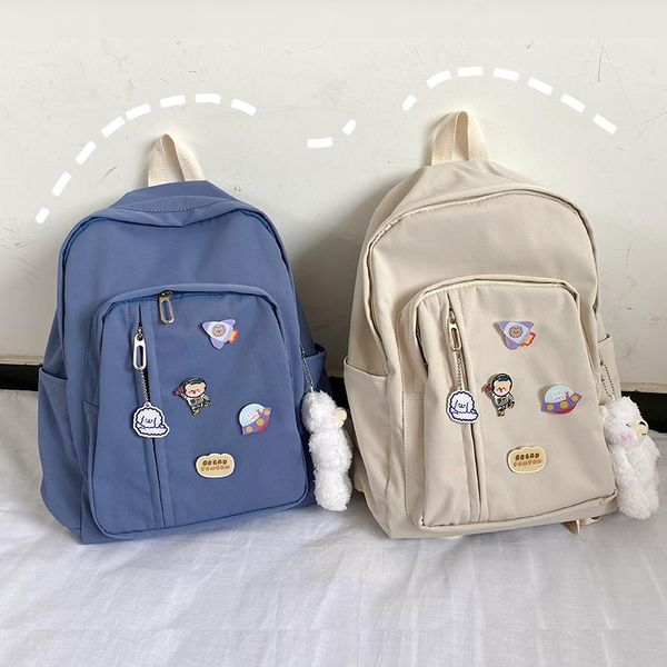 backpack korea ulzzang women cute brooch casual kawaii female large-capacity ins solid color preppy style harajuku school bag
backpack korea ulzzang women cute brooch casual kawaii female large-capacity ins solid color preppy style harajuku school bag