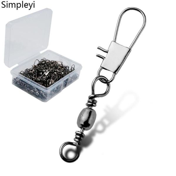 fishing hooks 50/100pcs/box swivels stainless steel rolling swivel bal 4#6#8#10#12#14# with interlock snap carp tackle
fishing hooks 50/100pcs/box swivels stainless steel rolling swivel bal 4#6#8#10#12#14# with interlock snap carp tackle