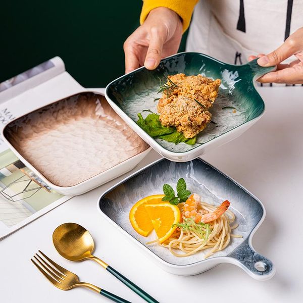 dishes & plates handle ceramic plate household tableware baking breakfast el decoration western salad dessert crafts
dishes & plates handle ceramic plate household tableware baking breakfast el decoration western salad dessert crafts