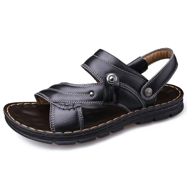 sandals 2021 summer beach men genuine leather shoes flat thick sole holiday slippers soft ka2211, Black
sandals 2021 summer beach men genuine leather shoes flat thick sole holiday slippers soft ka2211, Black