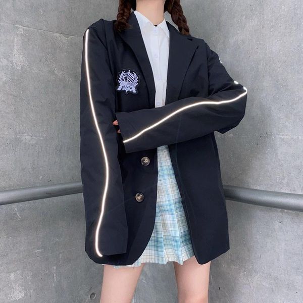 women's suits & blazers miub suit jk uniform female autumn and winter student cardigan two button black loose college style dark coat, White;black
women's suits & blazers miub suit jk uniform female autumn and winter student cardigan two button black loose college style dark coat, White;black