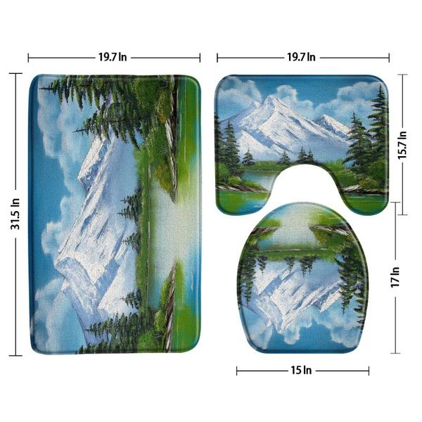 bath mats oil painting landscape scenery bathroom rug 3-piece set flannel fabric non-slip u-shaped pad toilet cover decor
bath mats oil painting landscape scenery bathroom rug 3-piece set flannel fabric non-slip u-shaped pad toilet cover decor