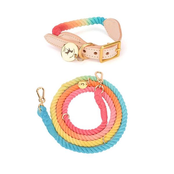 dog collars & leashes good-looking multi-purpose hand-knitted pet necklace outdoor rainbow rope round collar cotton products
dog collars & leashes good-looking multi-purpose hand-knitted pet necklace outdoor rainbow rope round collar cotton products