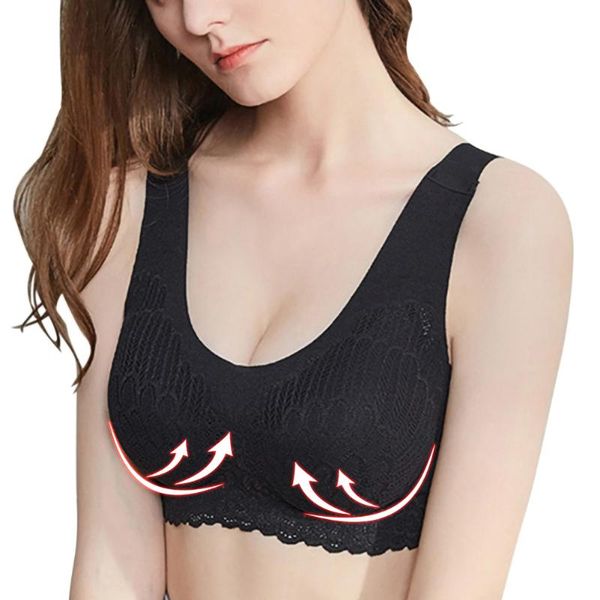 bras seamless women push up underwear gathers female intimate comfortable bralette with pad vest bra plus size, Red;black
bras seamless women push up underwear gathers female intimate comfortable bralette with pad vest bra plus size, Red;black
