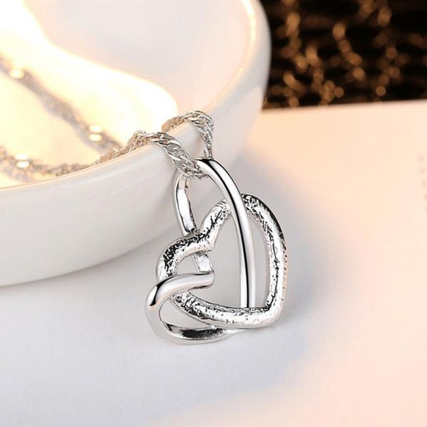 pendant necklaces exquisite frosted hollow out double heart necklace elegant lady for women jewelry gift 21826, Silver
pendant necklaces exquisite frosted hollow out double heart necklace elegant lady for women jewelry gift 21826, Silver