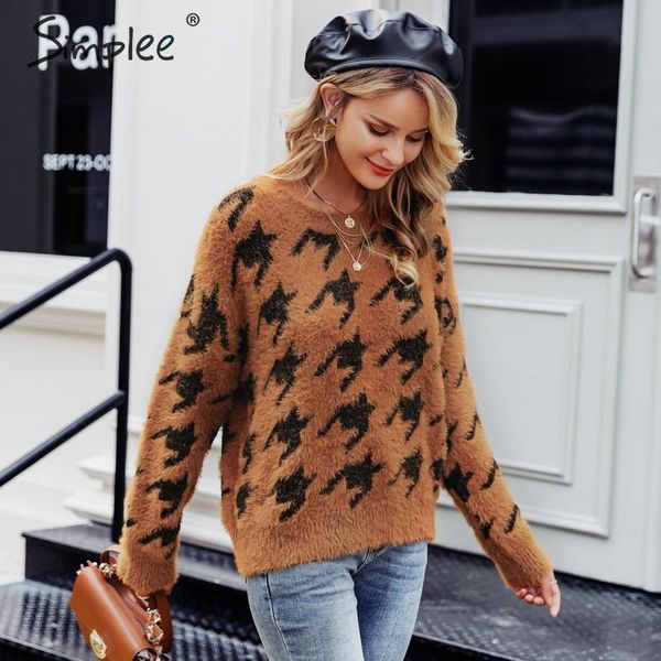 houndstooth patchwork knitted mohair women winter casual soft sweaters female pullovers o-neck lady sweater 210414, White;black
houndstooth patchwork knitted mohair women winter casual soft sweaters female pullovers o-neck lady sweater 210414, White;black