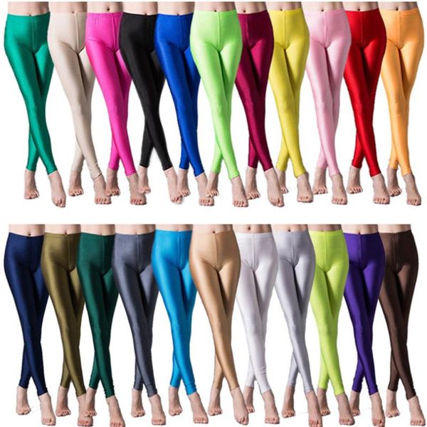 women's leggings visnxgi women shiny gym pants fitness candy color ankle length trousers solid fluorescent spandex elastic bottom, Black
women's leggings visnxgi women shiny gym pants fitness candy color ankle length trousers solid fluorescent spandex elastic bottom, Black