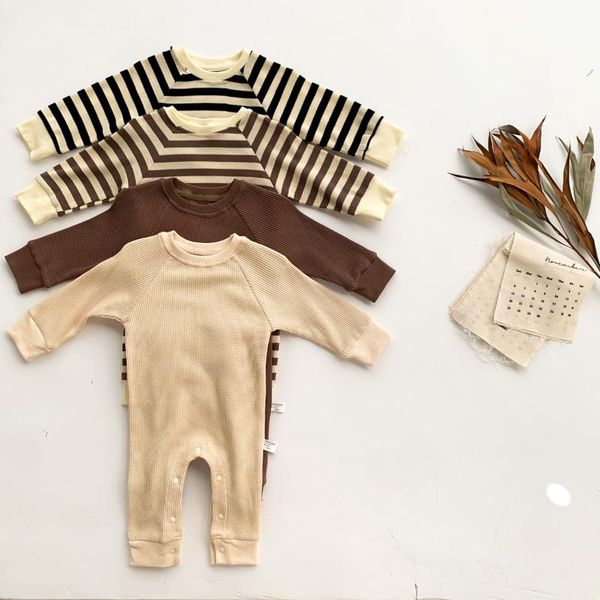 jumpsuits autumn style baby girls long sleeve waffle rompers infant boys striped casual jumpsuit kids one piece clothes for 0-2y, Blue
jumpsuits autumn style baby girls long sleeve waffle rompers infant boys striped casual jumpsuit kids one piece clothes for 0-2y, Blue