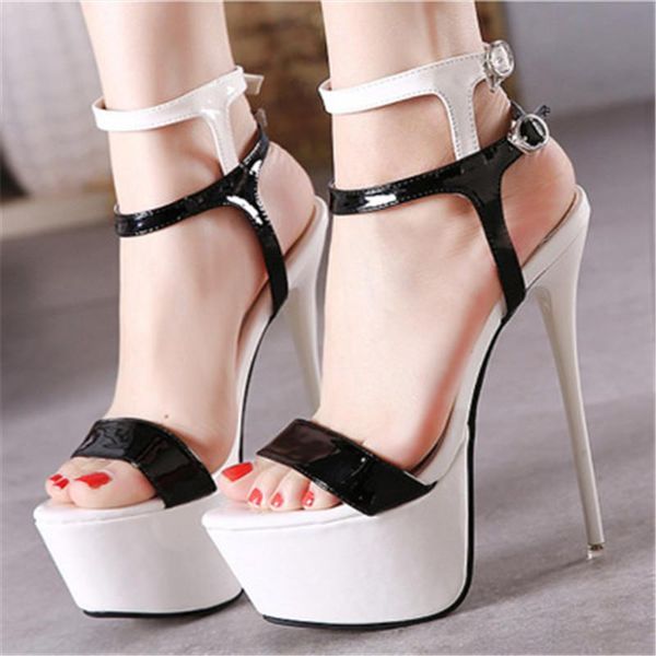 super high heel catwalk sandals women summer stiletto heels platform nightclub ladies, Black
super high heel catwalk sandals women summer stiletto heels platform nightclub ladies, Black