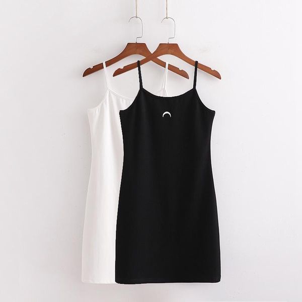 casual dresses summer women cotton embroidered dress spaghetti strap bodycon camis bottoming mini, Black;gray
casual dresses summer women cotton embroidered dress spaghetti strap bodycon camis bottoming mini, Black;gray