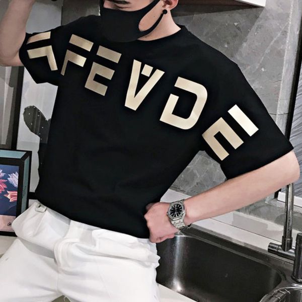 men's polos social club outfits mens gold letter short sleeve t-shirt black designer fashionable streetwear summer tee shirt homme xqx4, White;black
men's polos social club outfits mens gold letter short sleeve t-shirt black designer fashionable streetwear summer tee shirt homme xqx4, White;black