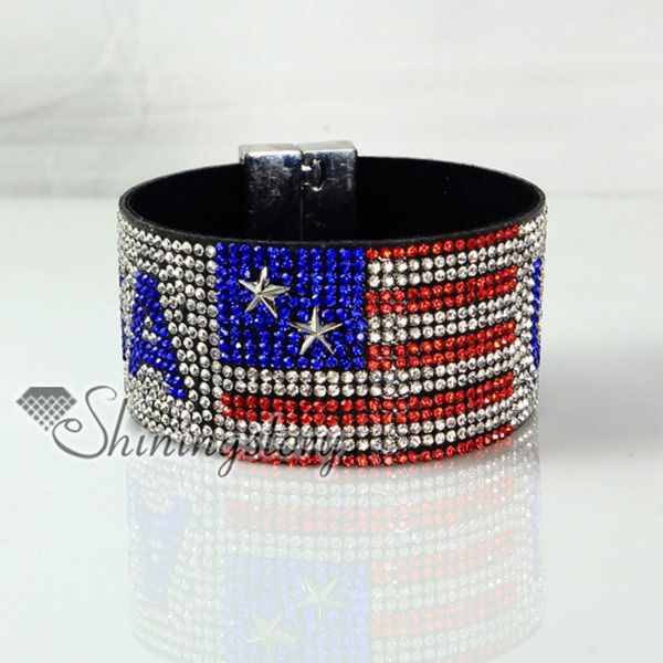 leather crystal rhinestone uk usa flag snap wrap slake bracelets high fashion jewellery handmade fashion jewelry, Golden;silver
leather crystal rhinestone uk usa flag snap wrap slake bracelets high fashion jewellery handmade fashion jewelry, Golden;silver