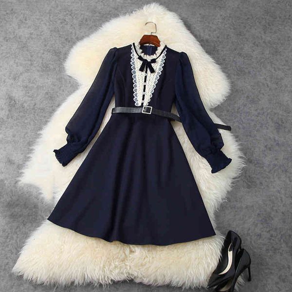 dress high street fashion spring 2021 runway bowknot neck sleeve flashlight waist-line female, Black;gray
dress high street fashion spring 2021 runway bowknot neck sleeve flashlight waist-line female, Black;gray