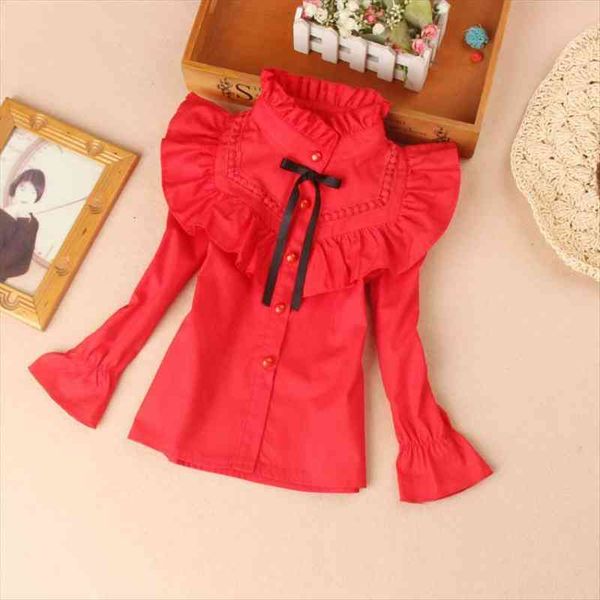 spring autumn long sleeve bow ruffles white red school girl kids shirts baby toddler teenage clothes girls blouse, White;black
spring autumn long sleeve bow ruffles white red school girl kids shirts baby toddler teenage clothes girls blouse, White;black