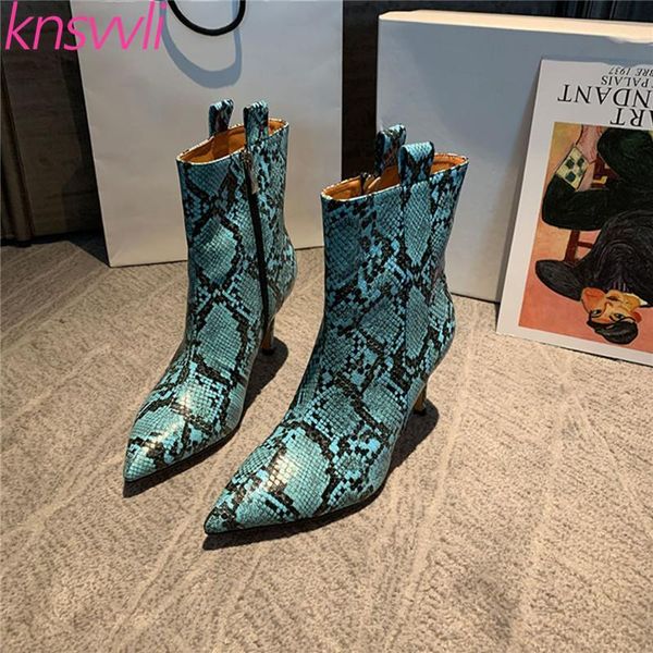 boots pointed toe snake pattern high heels ankle for women genuine leather runway winter shoes woman thin short ahd7, Black
boots pointed toe snake pattern high heels ankle for women genuine leather runway winter shoes woman thin short ahd7, Black