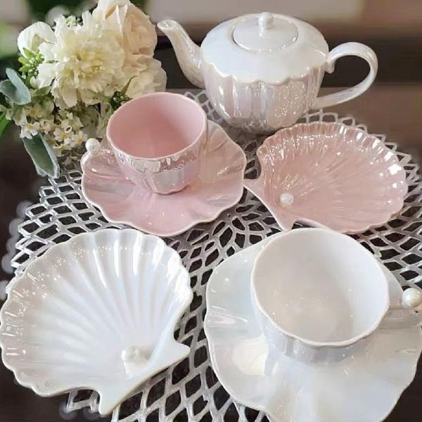 high-quality pearl shell ceramic european luxury small exquisite coffee cup set afternoon milk water cups british tea mugs
high-quality pearl shell ceramic european luxury small exquisite coffee cup set afternoon milk water cups british tea mugs