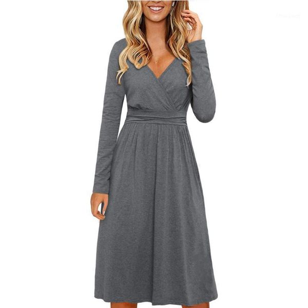 men's jackets winter dress women clothes 2021 vintage solid long sleeve knee-length dresses casual v-neck elegant vestidos#j30, Black;brown
men's jackets winter dress women clothes 2021 vintage solid long sleeve knee-length dresses casual v-neck elegant vestidos#j30, Black;brown