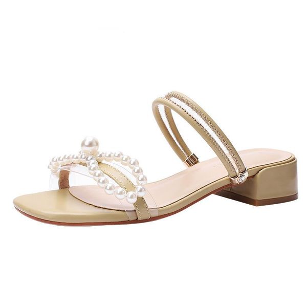 fashion 2021 summer women's sandals pu slip on 3.5cm thick high heels square toe beaded shallow women shoes sandalias mujer, Black
fashion 2021 summer women's sandals pu slip on 3.5cm thick high heels square toe beaded shallow women shoes sandalias mujer, Black