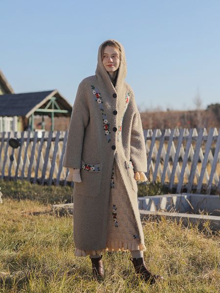 women's knits & tees winter sweater women korean fashion hooded cardigan coat mori girls handmade embroidery wool knitted oversize vela, White
women's knits & tees winter sweater women korean fashion hooded cardigan coat mori girls handmade embroidery wool knitted oversize vela, White