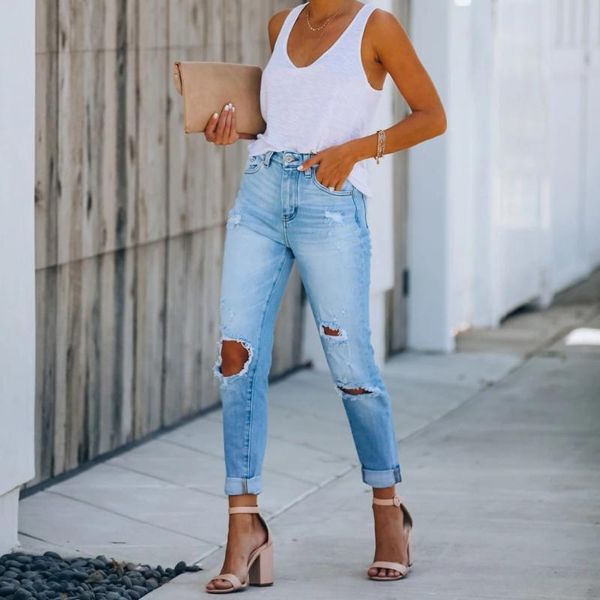 women's jeans ripped women high-waist elastic fall 2021 slim fashion streetwear for korean waist girls, Blue
women's jeans ripped women high-waist elastic fall 2021 slim fashion streetwear for korean waist girls, Blue