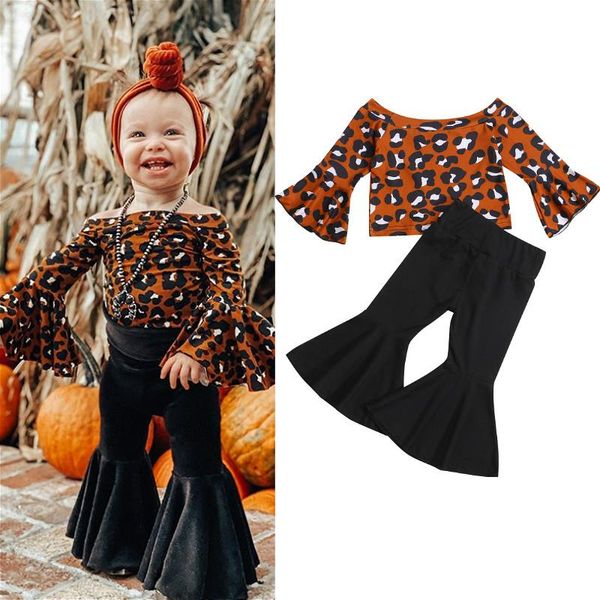 clothing sets autumn spring kids baby girls clothes leopard printed off shoulder long sleeve t shirt flare pants outfit set, White
clothing sets autumn spring kids baby girls clothes leopard printed off shoulder long sleeve t shirt flare pants outfit set, White