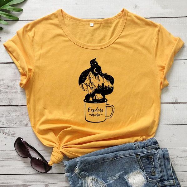 women's t-shirt arrival explore more vintage summer short sleeve graphic camping tee aesthetic women adventure tshirt, White
women's t-shirt arrival explore more vintage summer short sleeve graphic camping tee aesthetic women adventure tshirt, White
