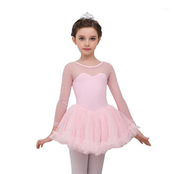 children girls cute 4-15y mesh long sleeve ballet tutu gymnastics leotard skirt dance dress h71, Black;red
children girls cute 4-15y mesh long sleeve ballet tutu gymnastics leotard skirt dance dress h71, Black;red