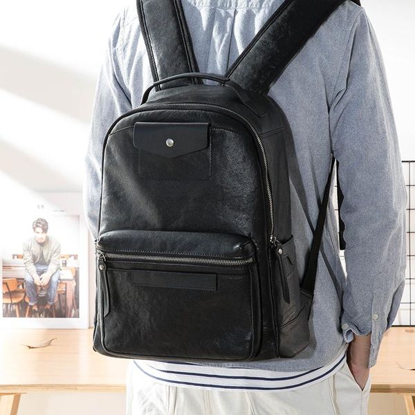 backpack men's men fashion trend casual travel leather computer bag large capacity school
backpack men's men fashion trend casual travel leather computer bag large capacity school