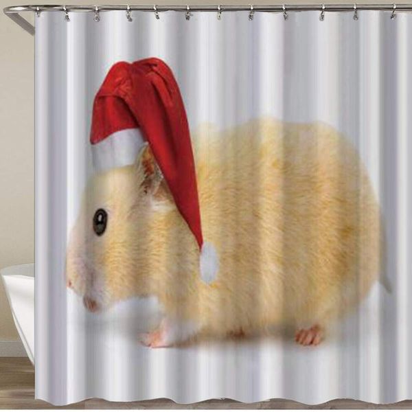 shower curtain,hamster in santa hat cute animal,polyester fabric waterproof bath curtains hooks included - 72 x 72 inches
shower curtain,hamster in santa hat cute animal,polyester fabric waterproof bath curtains hooks included - 72 x 72 inches
